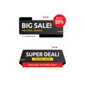 Sale BannerMega sale deal banner template design, Big sale special offer. end of season special offer banner. abstract promotion g Royalty Free Stock Photo