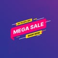 Mega sale deal banner template design, Big sale special offer. end of season special offer banner. abstract promotion graphic elem Royalty Free Stock Photo