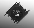 Sale Banner with 25 percent Off Royalty Free Stock Photo