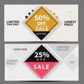Sale banner set, shopping label, Royalty Free Stock Photo