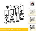 Sale Banner shopping buy simple line vector icon Royalty Free Stock Photo