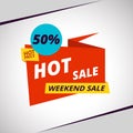 Sale banner template design. Royalty Free Stock Photo