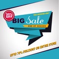 Sale banner template design. Royalty Free Stock Photo