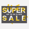 Sale banner template design, Big sale special offer. Vector illustration