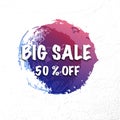 Sale banner template design, Big sale special off Super Sale, end of season special offer banner vector illustration. Royalty Free Stock Photo