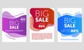 Sale banner template design, Big sale special up to 80% off. Super Sale, end of season special offer banner. vector illustration. Royalty Free Stock Photo