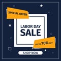 Sale banner template design. Labor Day Sale Special offer for web and social media marketing best price in vector