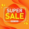 Sale banner template design, Super sale special offer Royalty Free Stock Photo