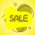 Sale banner template design, Yellow sale special offer. End of season special offer banner. Flash sale discount banner template Royalty Free Stock Photo