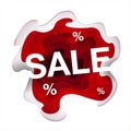 Sale banner template origami design, paper art concept