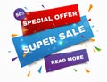 Sale banner template and special offer.. Vector illustration. Royalty Free Stock Photo