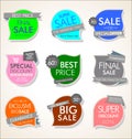 Sale banner templates design and special offer tags collection Royalty Free Stock Photo