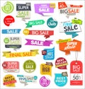 Sale banner templates design and special offer tags collection Royalty Free Stock Photo