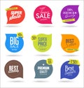 Sale banner templates design and special offer tags collection Royalty Free Stock Photo