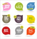 Sale banner templates design and special offer tags collection Royalty Free Stock Photo