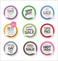 Sale banner templates design and special offer tags collection