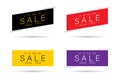 Sale, banners collection. Sale special offer. Up to fifty off. Sale banners vector illustration Royalty Free Stock Photo