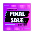 Sale banner glitch effect template design