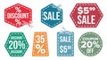 Sale Banners Set Vector. Scissor Line. Discount Coupon. Discount Tag. Cut Crop Border. Flat Isolated Illustration Royalty Free Stock Photo