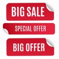 Sale banners, tag, sticker, badge, discount price Royalty Free Stock Photo