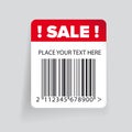 Sale barcode label template vector Royalty Free Stock Photo