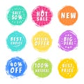 Sale 50 Best Choice Special Offer Promo Stickers Royalty Free Stock Photo