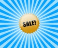 Sale on a blue background Royalty Free Stock Photo
