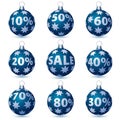 Sale blue balls Royalty Free Stock Photo