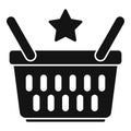 Sale bonus basket icon, simple style Royalty Free Stock Photo