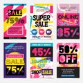 Sale Bright Posters Set