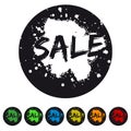 Sale Button Icon - Different colors - Isolated On White