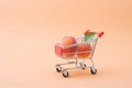 Sale buy cart wheel shopping purchase store supermarket retail commerce concept colorful