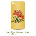 Sale card, botanical vector natural elementsDesign phone case. Phone cases are floral decorated. Vintage decorative elements.