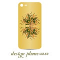 Sale card, botanical vector natural elementsDesign phone case. Phone cases are floral decorated. Vintage decorative elements.