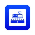 Sale cash register icon digital blue Royalty Free Stock Photo