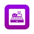 Sale cash register icon digital purple Royalty Free Stock Photo