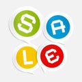 Sale Circle Colorful Stickers - Labels Royalty Free Stock Photo