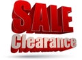 Sale clearance 3d style Royalty Free Stock Photo