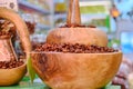 Sale of coffee beans in the Arab Bazaar in Medina