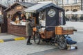 Sale of coffee in Krakow Royalty Free Stock Photo