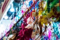 colored dreamcatchers at the market