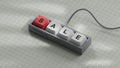 sale.Computer keyboard keys spelling.Flat lay view from above on computer keyboard keys buttons. Royalty Free Stock Photo