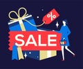 Sale concept - flat design style colorful illustration Royalty Free Stock Photo