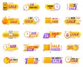 Sale countdown badges Royalty Free Stock Photo