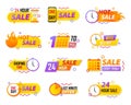 Sale countdown badges Royalty Free Stock Photo