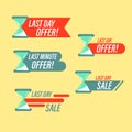 Sale timer badges. Royalty Free Stock Photo