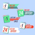 Sale timer badges. Royalty Free Stock Photo