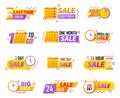 Sale countdown badges Royalty Free Stock Photo