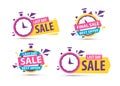 Sale countdown banner. Discount badjes