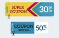 Sale coupon card percent discount symbol vector illustration. Royalty Free Stock Photo